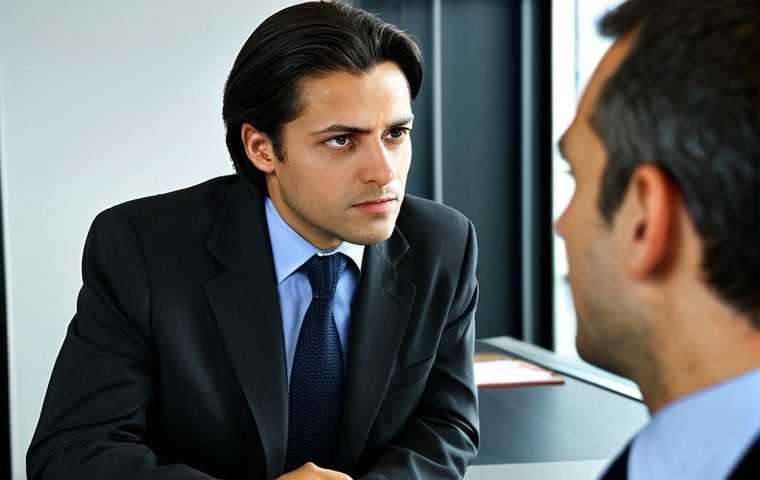 통역사 현장 에티켓 - Discretion in a Business Setting**

"A professional interpreter in a modest, dark business suit, sub...