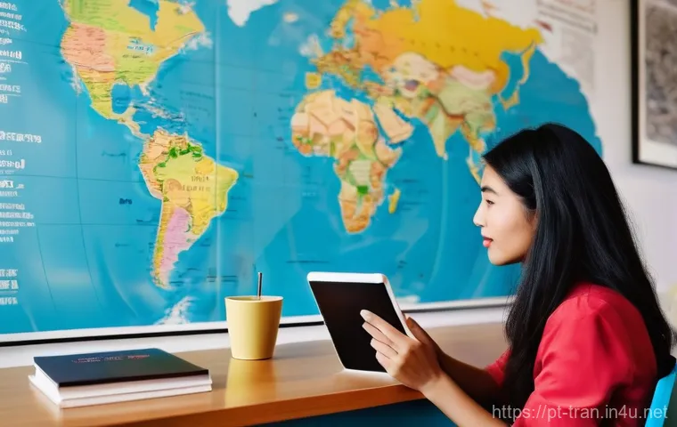 통역사로서 언어 테스트 준비하기 - **Prompt Title: The Diligent Language Artisan**
    **Description:** A portrait of a focused, divers...