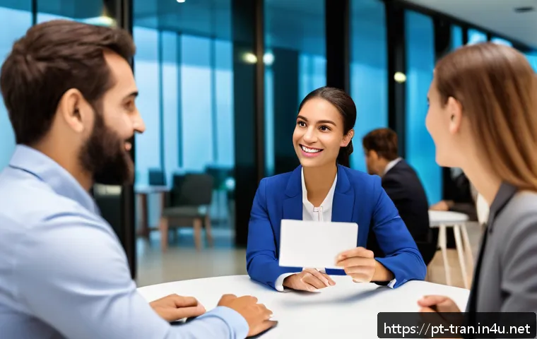 통역사 네트워킹 이벤트 - A professional networking event scene in a modern conference center in Brazil, featuring diverse att...